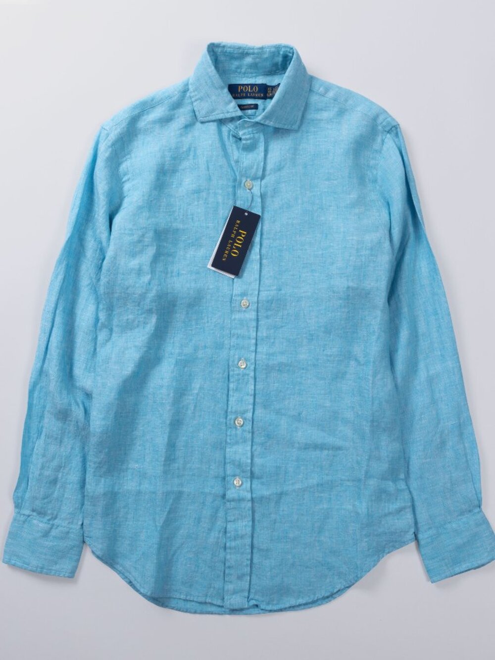Polo Ralph Lauren Men's XS Blue Linen Classic Fit Button Front Shirt NWT $148